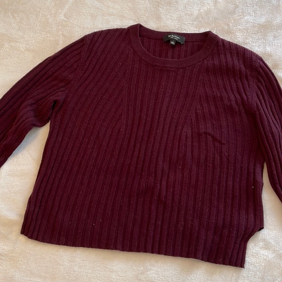 Burgundy cropped sweater - Picture 1 of 4